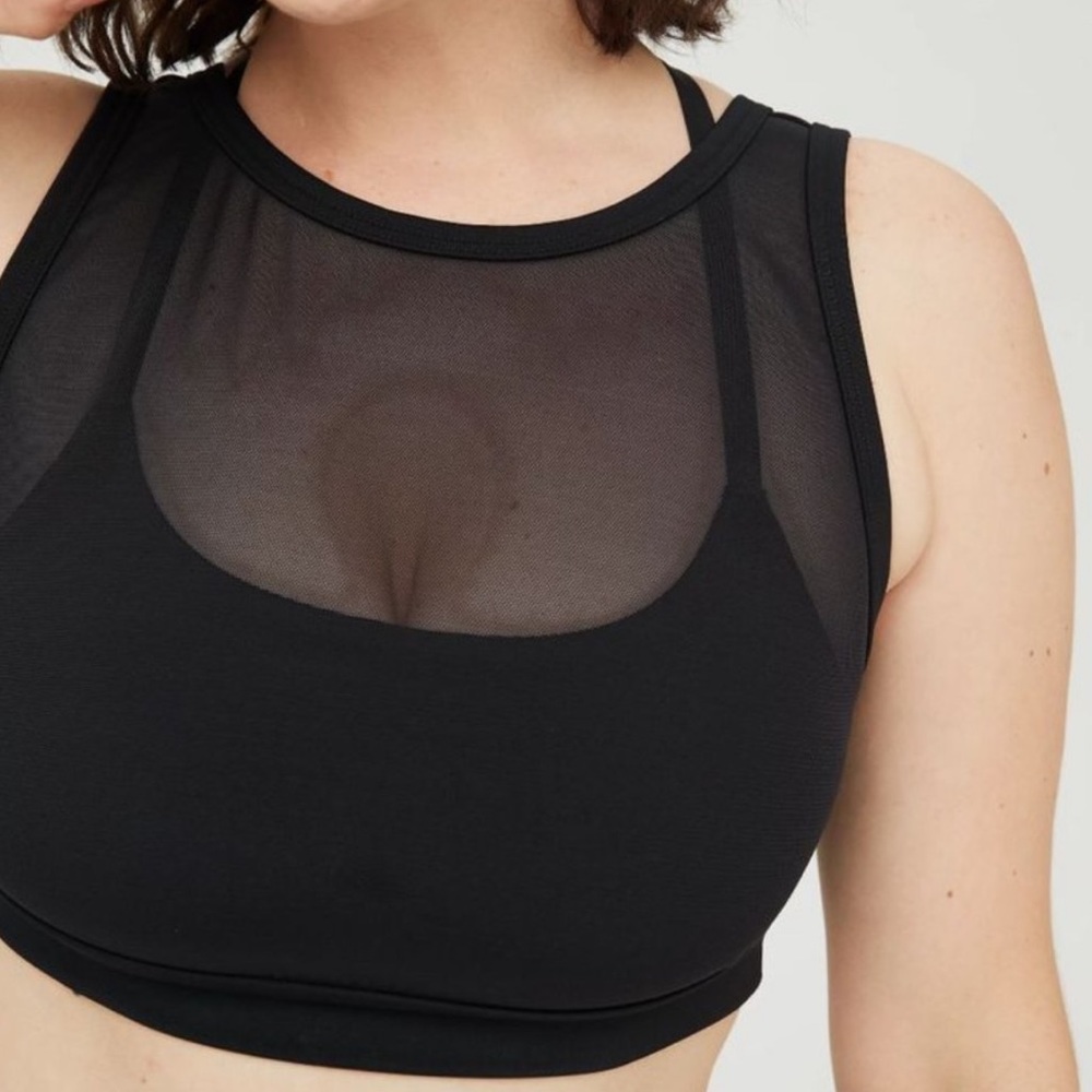 NWT aerie offline goals mesh high neck sports bra
